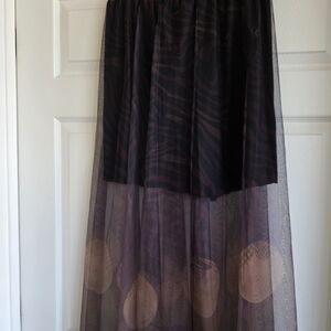 Elegant Black and Purple Women's Skirt